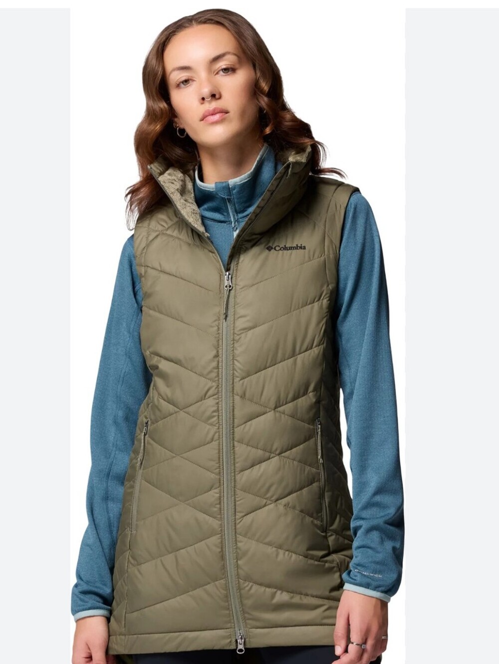Columbia Heavenly II Long Vest Puffer Women's Small NEW